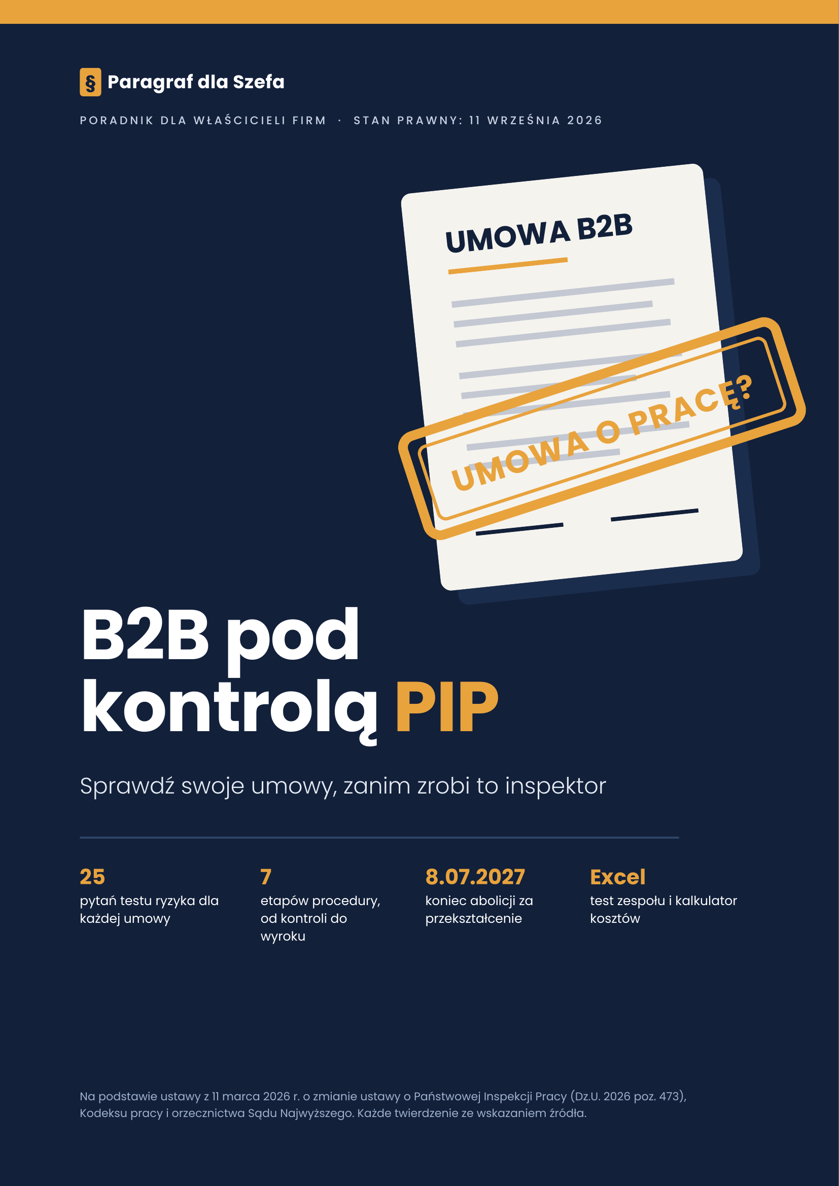 Okładka poradnika B2B pod kontrolą PIP